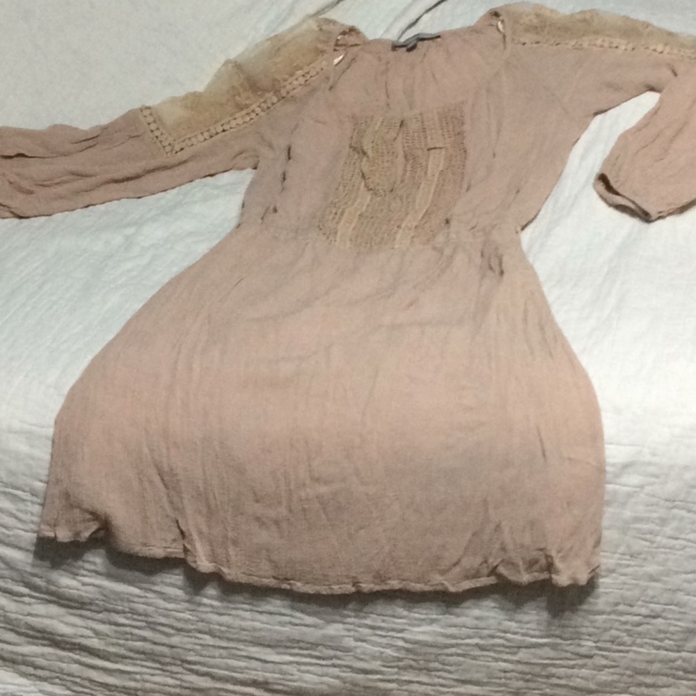 Purple snow dress size med, with gathered waist. W114